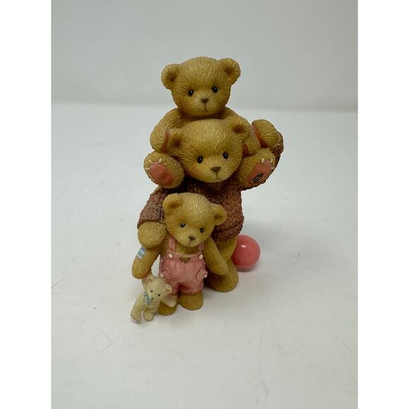 ENESCO Cherished Teddies '00 "Dad, Drake and Dustee" Dad Two Kids Bear Figurine - Picture 2 of 8